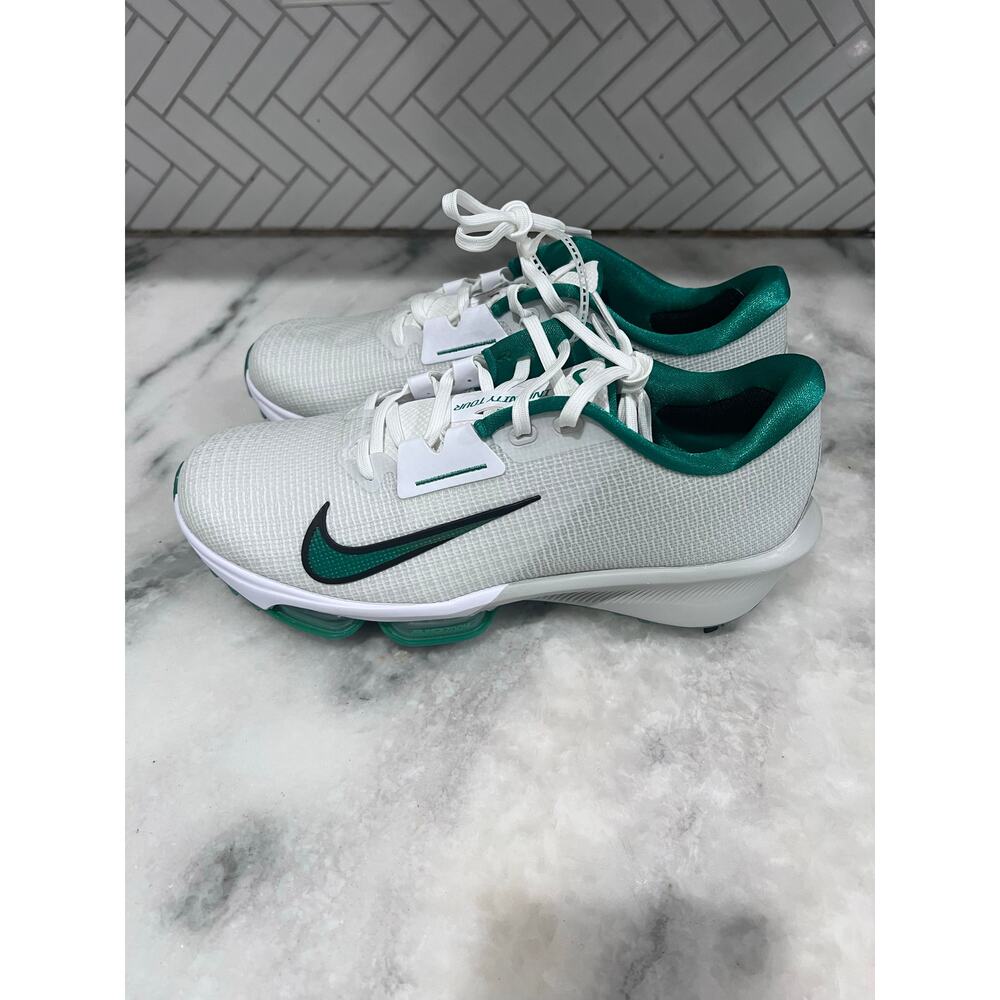 Nike Infinity Tour Golf Shoes White Green HQ2158-100 Mens Size 8.5 Spikes